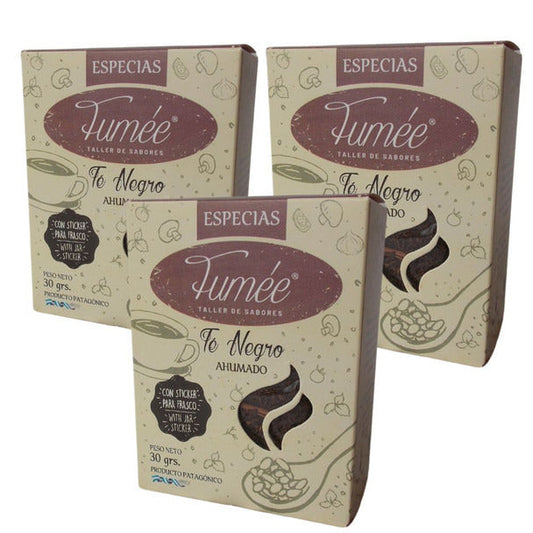 Pampa Direct Fumée Smoked Black Tea Té Negro Ahumado Loose Leaf, 30 g / 1.05 oz (pack of 3)