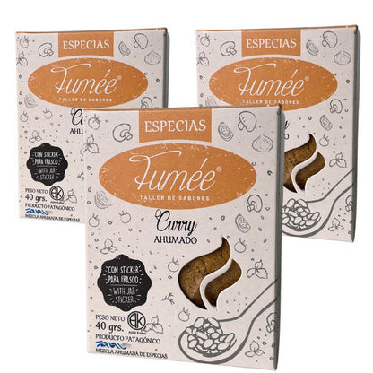Pampa Direct Fumée Smoked Curry with Natural Ingredients Ahumado, 40 g / 1.41 oz (pack of 3)