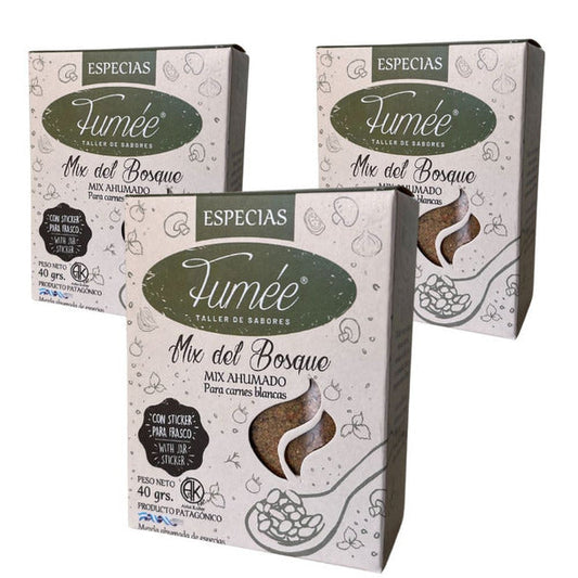 Pampa Direct Fumée Smoked Forest Mix for White Meats Mix del Bosque Ahumado, 40 g / 1.41 oz (pack of 3)