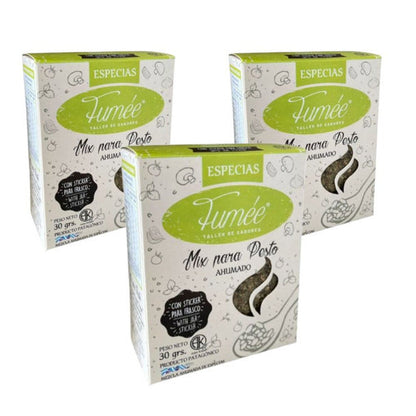 Pampa Direct Fumée Smoked Pesto Mix - Kosher Natural Especias Ahumadas Para Pesto, 30 g / 1.05 oz (pack of 3)