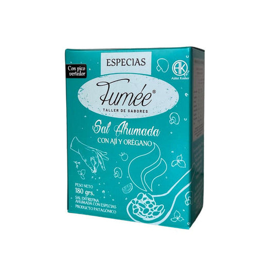 Pampa Direct Fumée Smoked Salt with Ají and Oregano Naturally Smoked Kosher Salt, 180 g / 6.34 oz