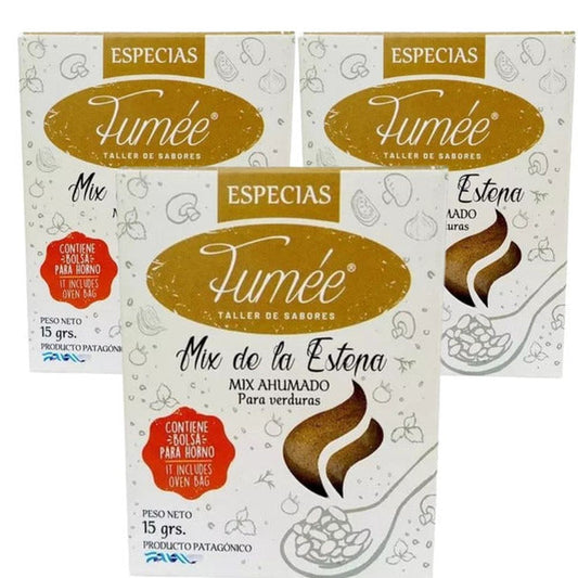 Pampa Direct Fumée Smoked Steppe Mix for Vegetables - Mix de la Estepa Ahumado, 40 g / 1.41 oz (pack of 3)