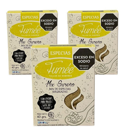 Pampa Direct Fumée Southern Spice Mix Ahumado – Natural Smoked Sureño Mix Especias Ahumadas, 40 g / 1.41 oz (pack of 3)