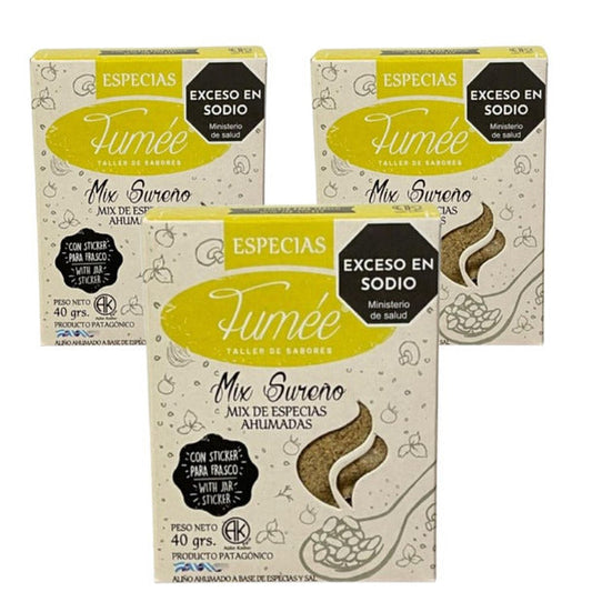 Pampa Direct Fumée Southern Spice Mix Ahumado – Natural Smoked Sureño Mix Especias Ahumadas, 40 g / 1.41 oz (pack of 3)