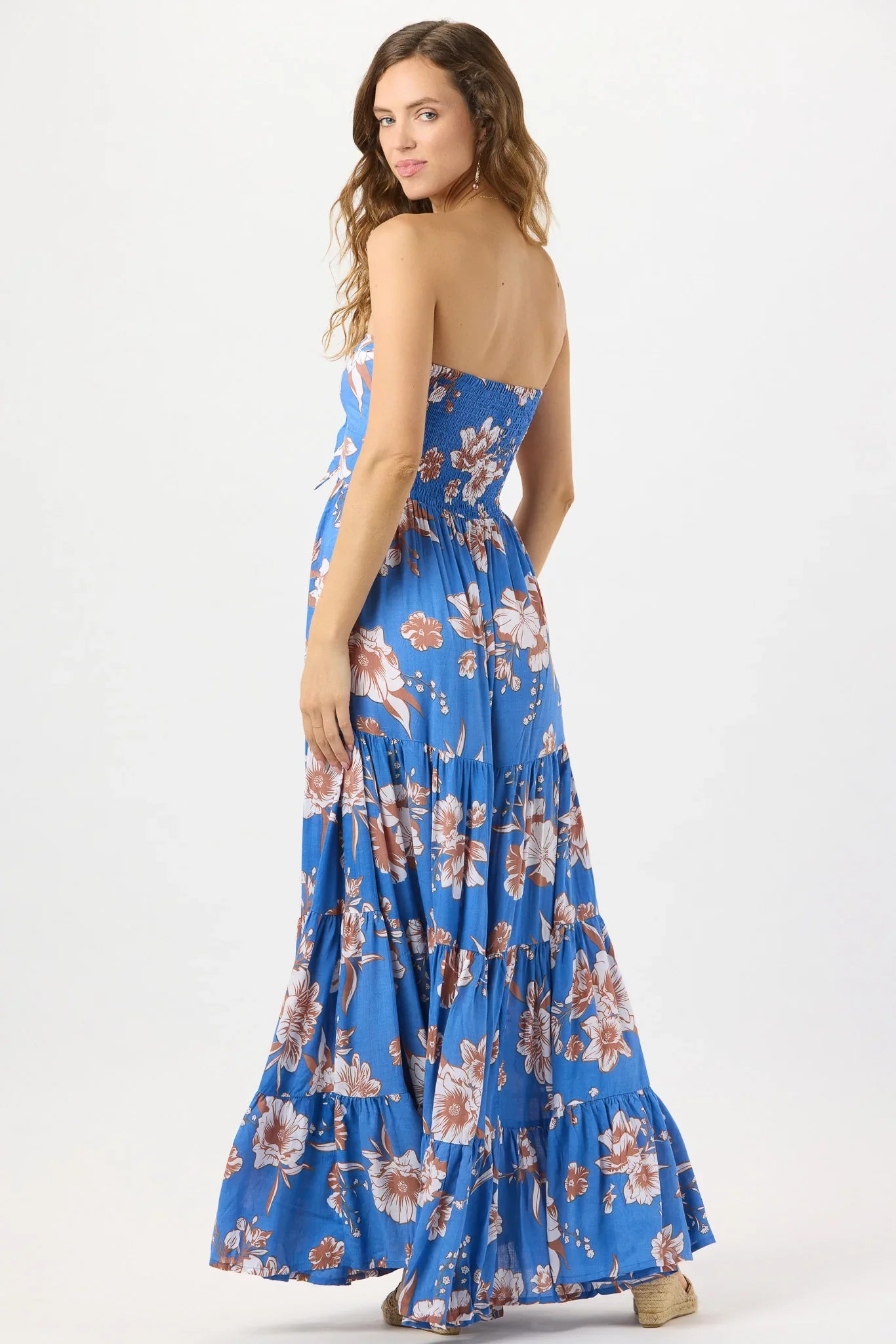 Tiare Hawaii Gardenia Maxi Dress - Blooming Orchid Blue