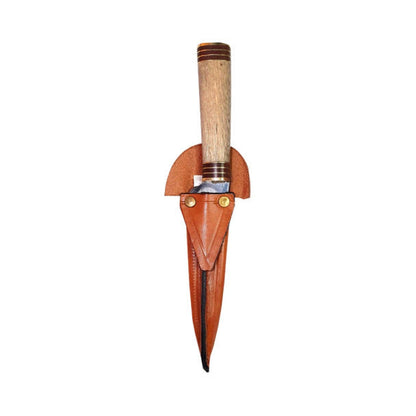 Pampa Direct Gran Fuego Campero Knife 11 cm Stainless Steel with Wooden Handle & Leather Sheath Cuchillo Campero