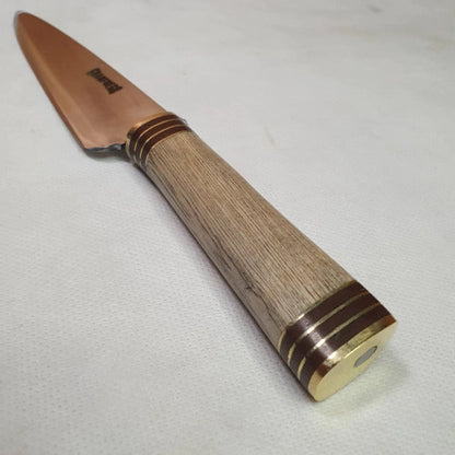 Pampa Direct Gran Fuego Campero Knife 11 cm Stainless Steel with Wooden Handle & Leather Sheath Cuchillo Campero