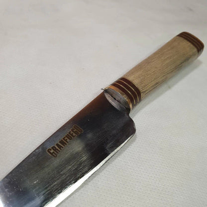 Pampa Direct Gran Fuego Campero Knife 11 cm Stainless Steel with Wooden Handle & Leather Sheath Cuchillo Campero