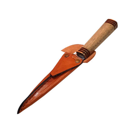 Pampa Direct Gran Fuego Campero Knife 11 cm Stainless Steel with Wooden Handle & Leather Sheath Cuchillo Campero