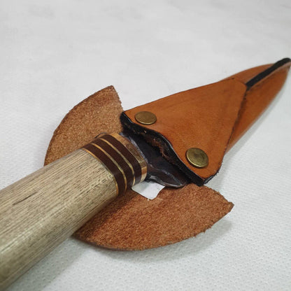 Pampa Direct Gran Fuego Campero Knife 11 cm Stainless Steel with Wooden Handle & Leather Sheath Cuchillo Campero
