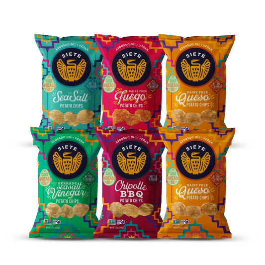 Siete Foods Mix Pack Kettle Cooked Potato Chips - 6 bags 2