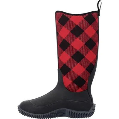 Muck Boot Company Women's Hale Tall Boot - red black checkers