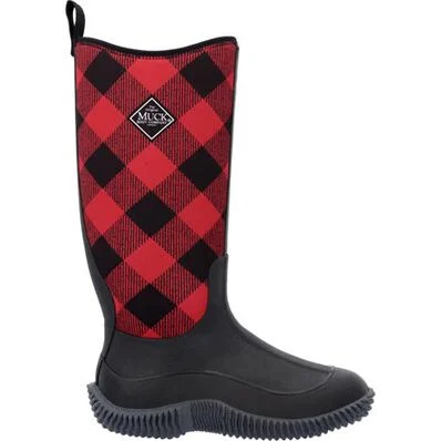 Muck Boot Company Women's Hale Tall Boot - red black checkers