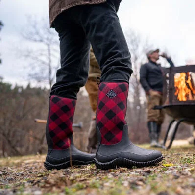 Muck Boot Company Women's Hale Tall Boot - red black checkers