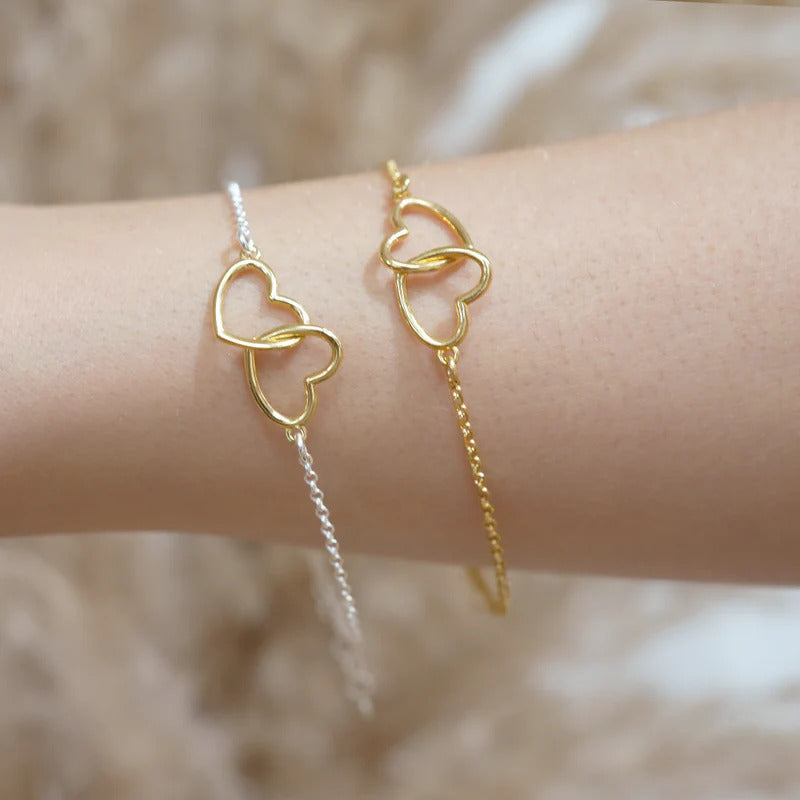 ARGENTO VIVO THE INTERLOCKING HEART BRACELET
