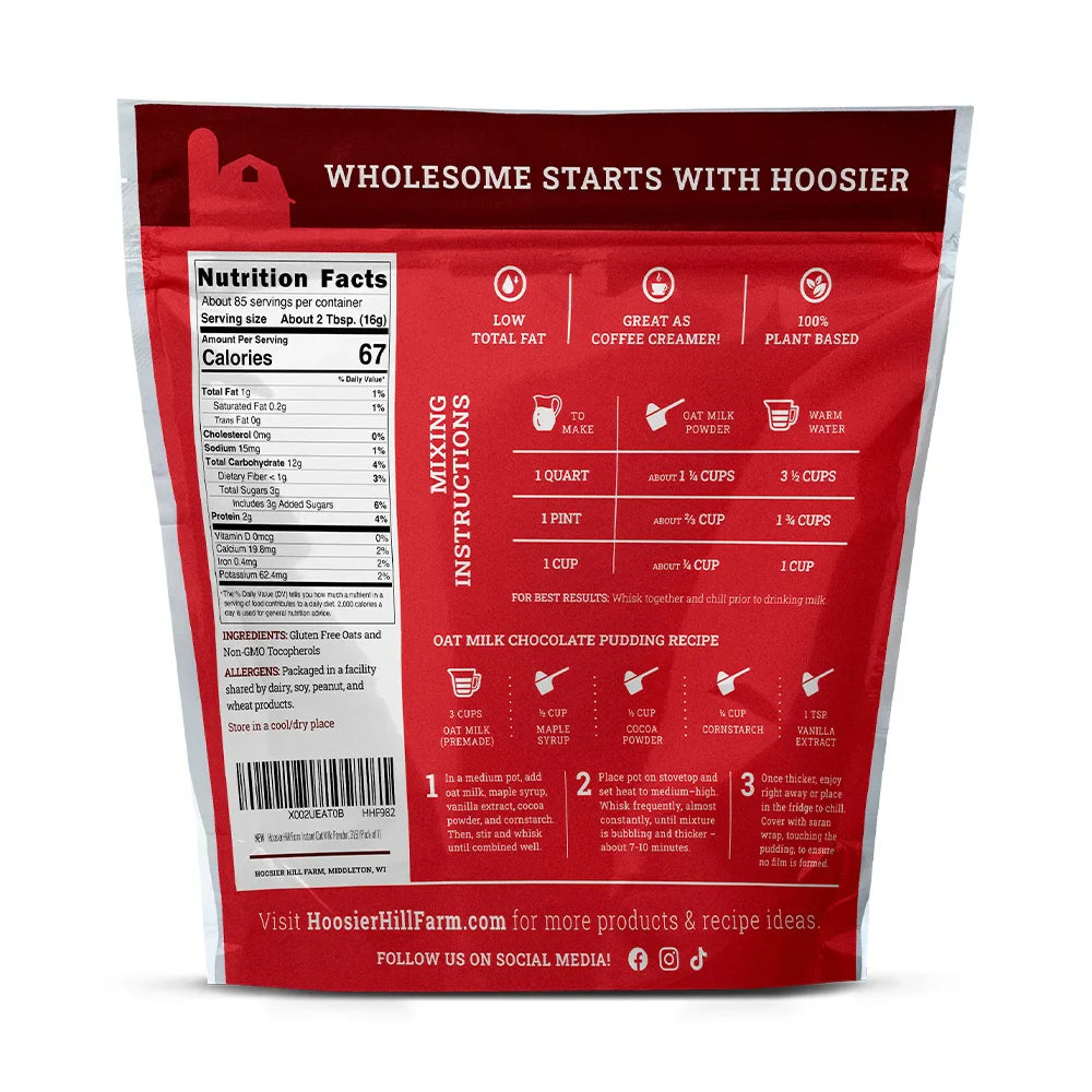 Hoosier Hill Farm Oat Milk Powder