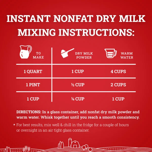 Hoosier Hill Farm Instant Nonfat Dry Milk Powder 25lb
