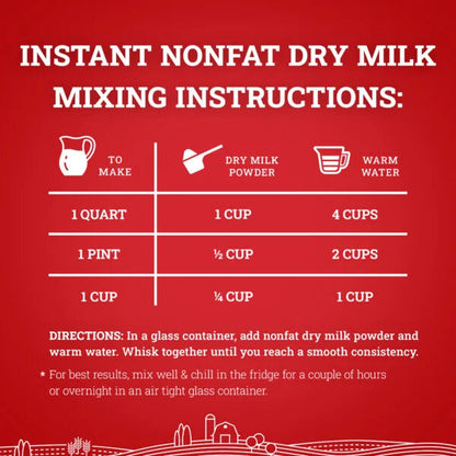 Hoosier Hill Farm Instant Nonfat Dry Milk Powder 25lb