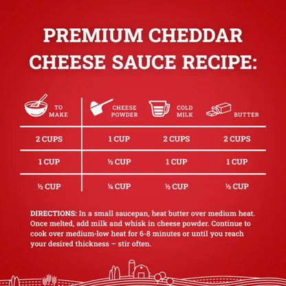 Hoosier Hill Farm Premium Cheddar Cheese Powder (No Artificial Color) 25lb