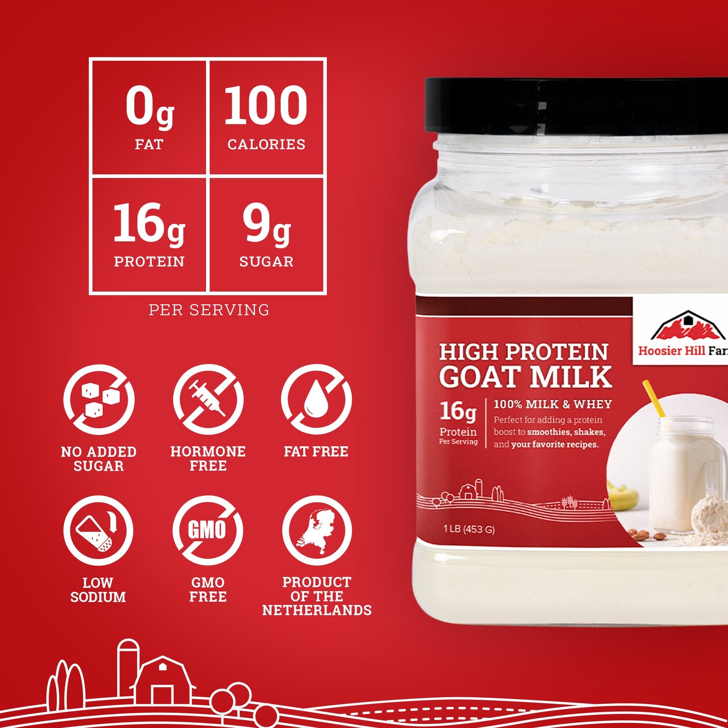 Hoosier Hill Farm High Protein Goat Milk Powder