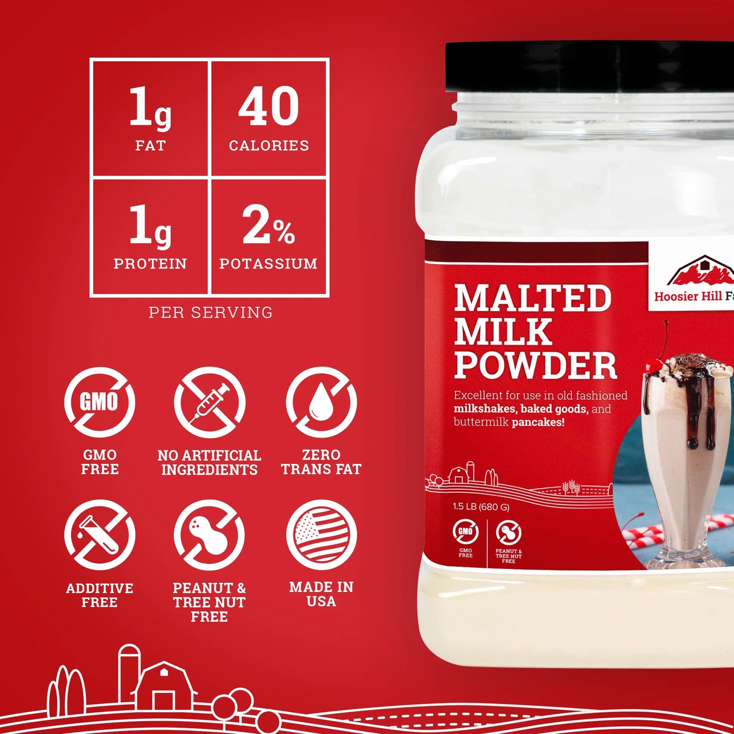 Hoosier Hill Farm Malted Milk Powder