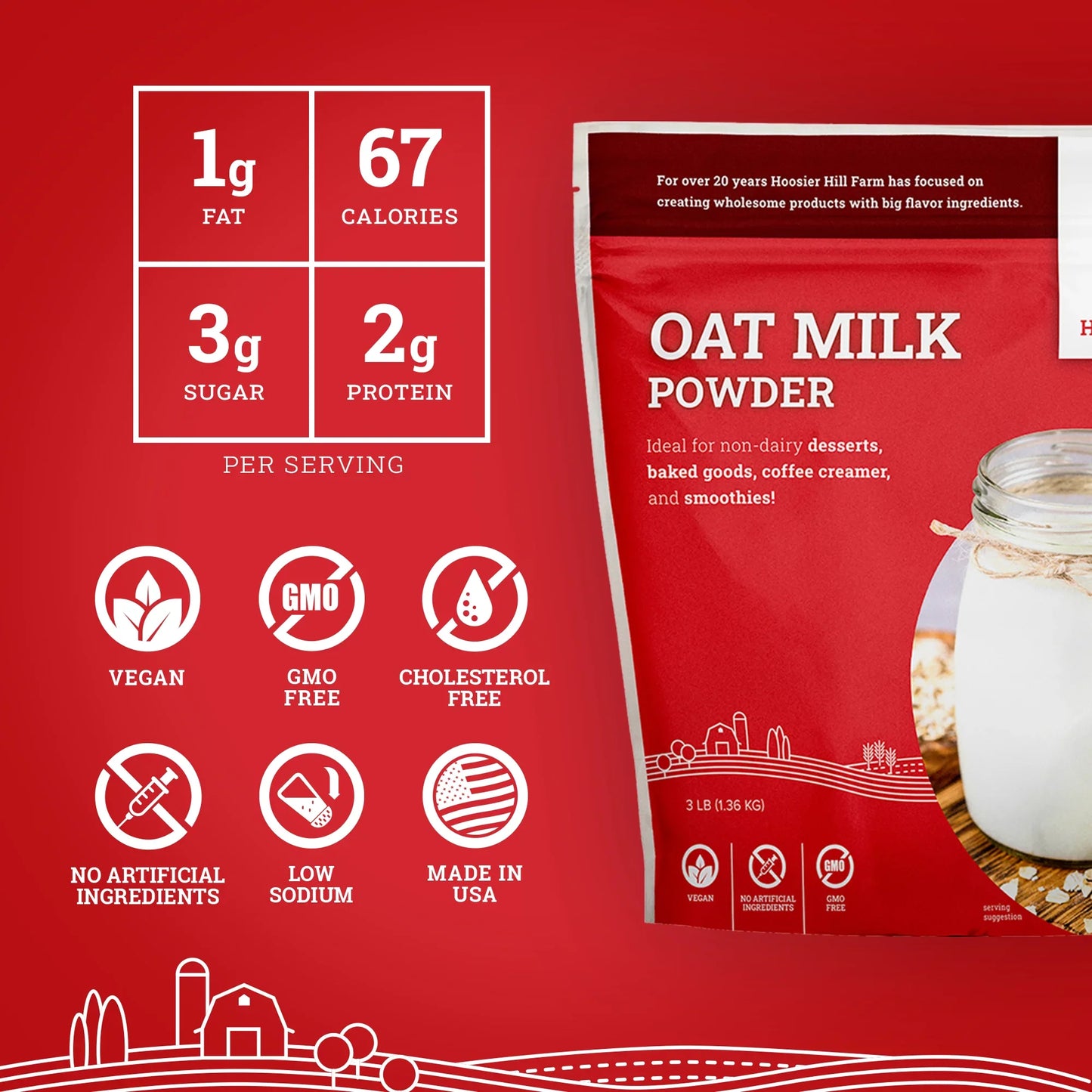 Hoosier Hill Farm Oat Milk Powder