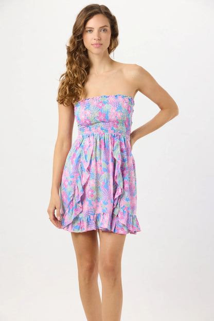 Tiare Hawaii Hoku Mini Dress - Tropics Cornflower