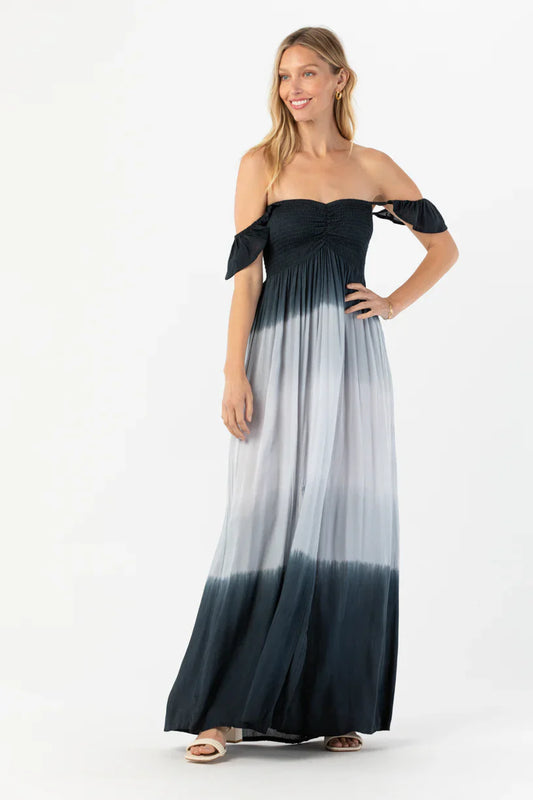 Tiare Hawaii Hollie Maxi Dress - Black Grey Ombre
