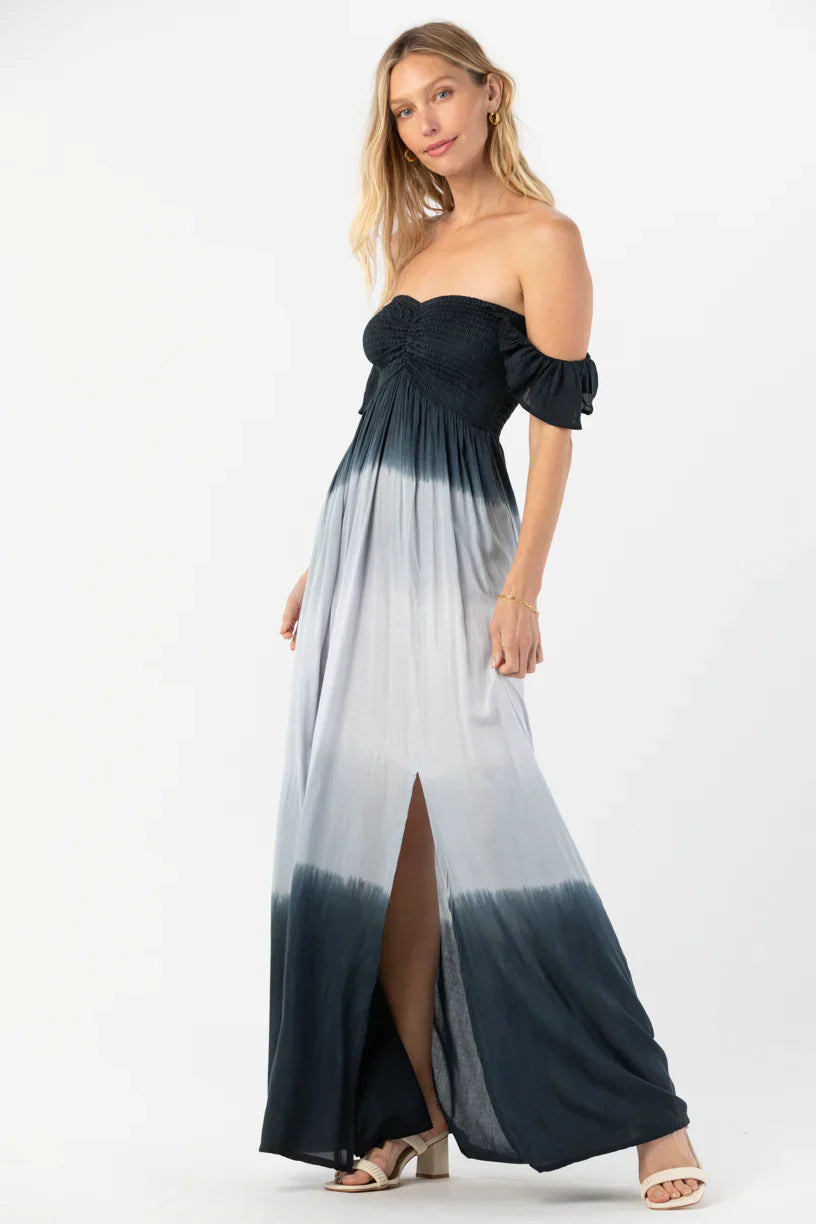 Tiare Hawaii Hollie Maxi Dress - Black Grey Ombre