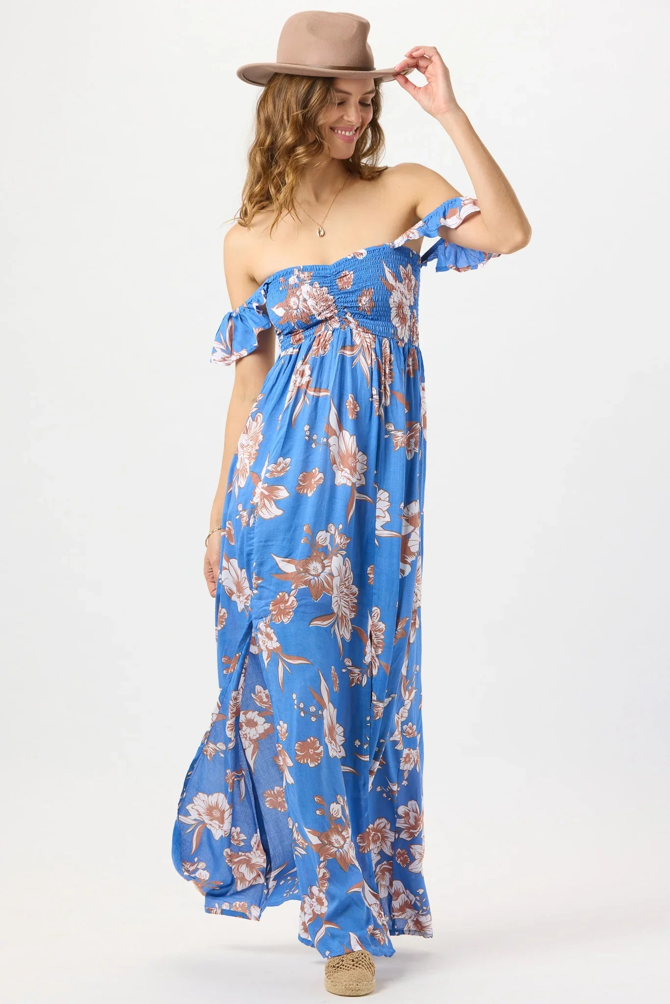 Tiare Hawaii Hollie Maxi Dress - Blooming Orchid Blue