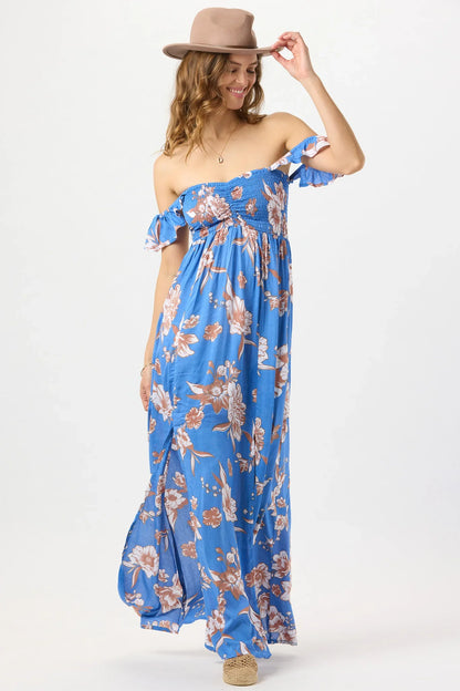 Tiare Hawaii Hollie Maxi Dress - Blooming Orchid Blue