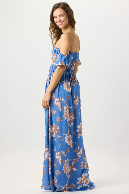 Tiare Hawaii Hollie Maxi Dress - Blooming Orchid Blue