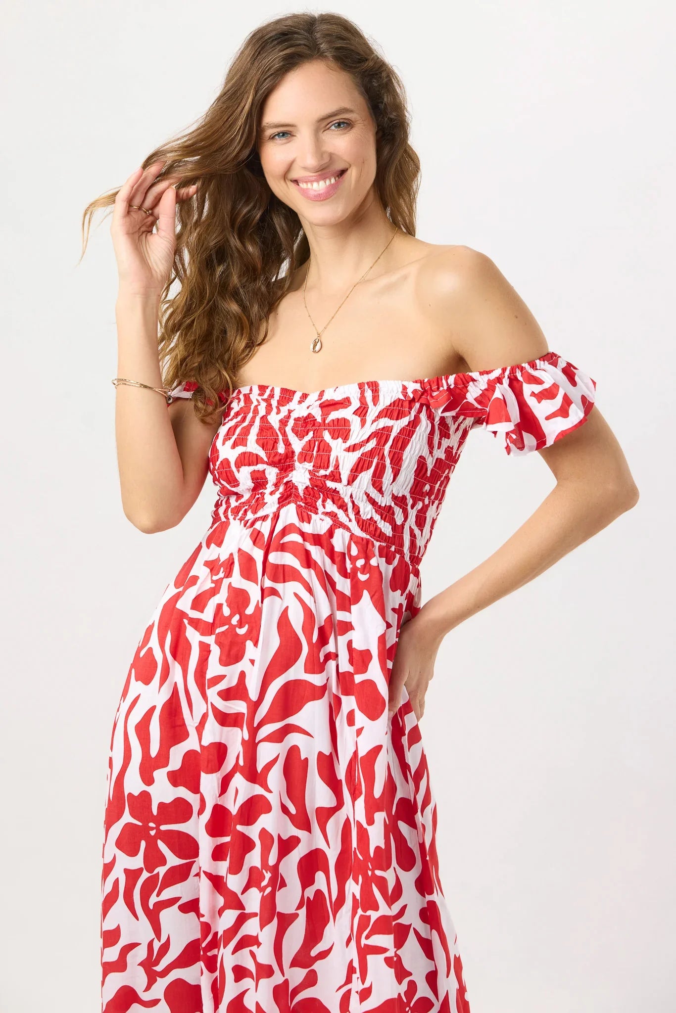 Tiare Hawaii Hollie Maxi Dress - Bora Bora Red