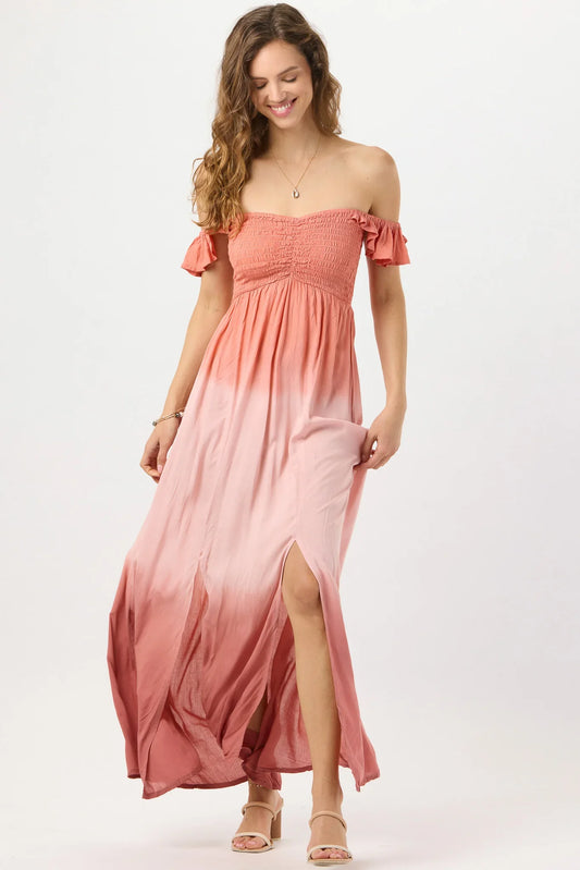 Tiare Hawaii Hollie Maxi Dress - Coral Rouge Ombre