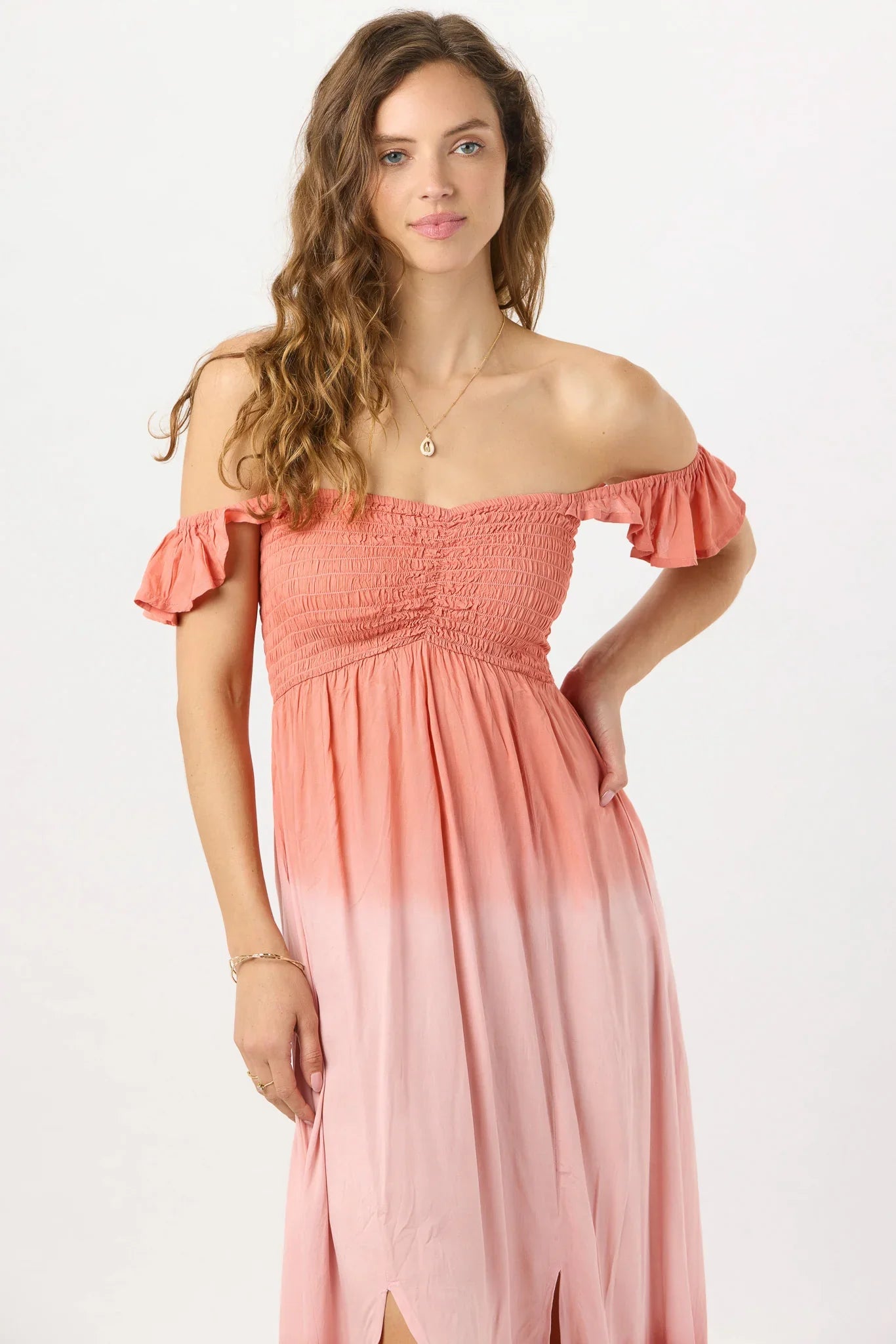 Tiare Hawaii Hollie Maxi Dress - Coral Rouge Ombre