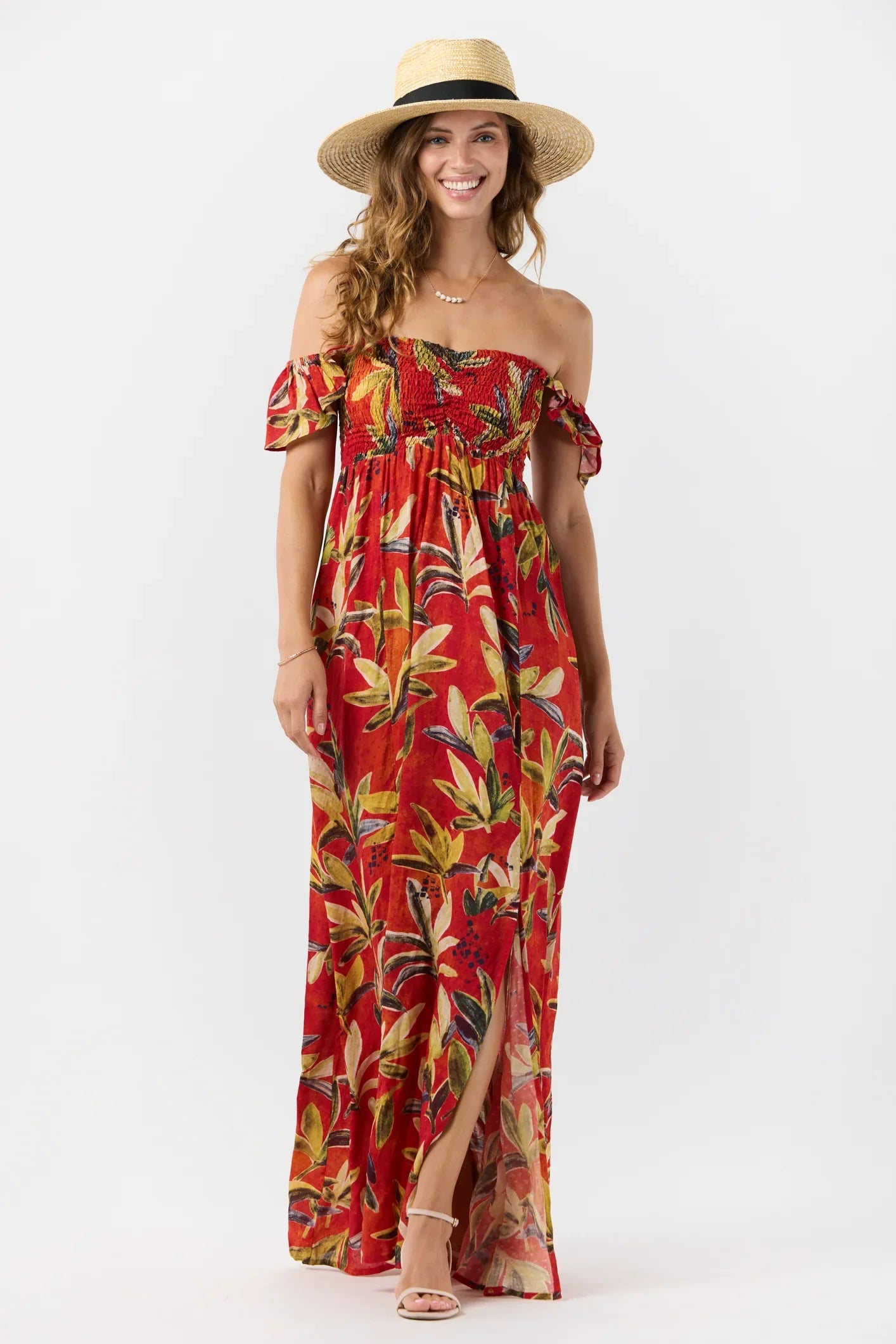 Tiare Hawaii Hollie Maxi Dress Naturals - Safari Rust