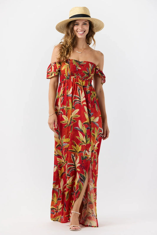 Tiare Hawaii Hollie Maxi Dress Naturals - Safari Rust