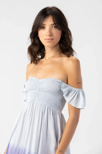 Tiare Hawaii Hollie Maxi Dress - White Indigo Ombre