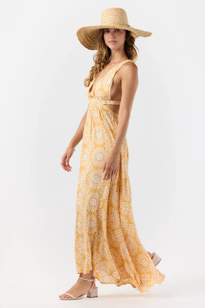 Tiare Hawaii Hope Maxi Dress - Santorini Tiles Golden