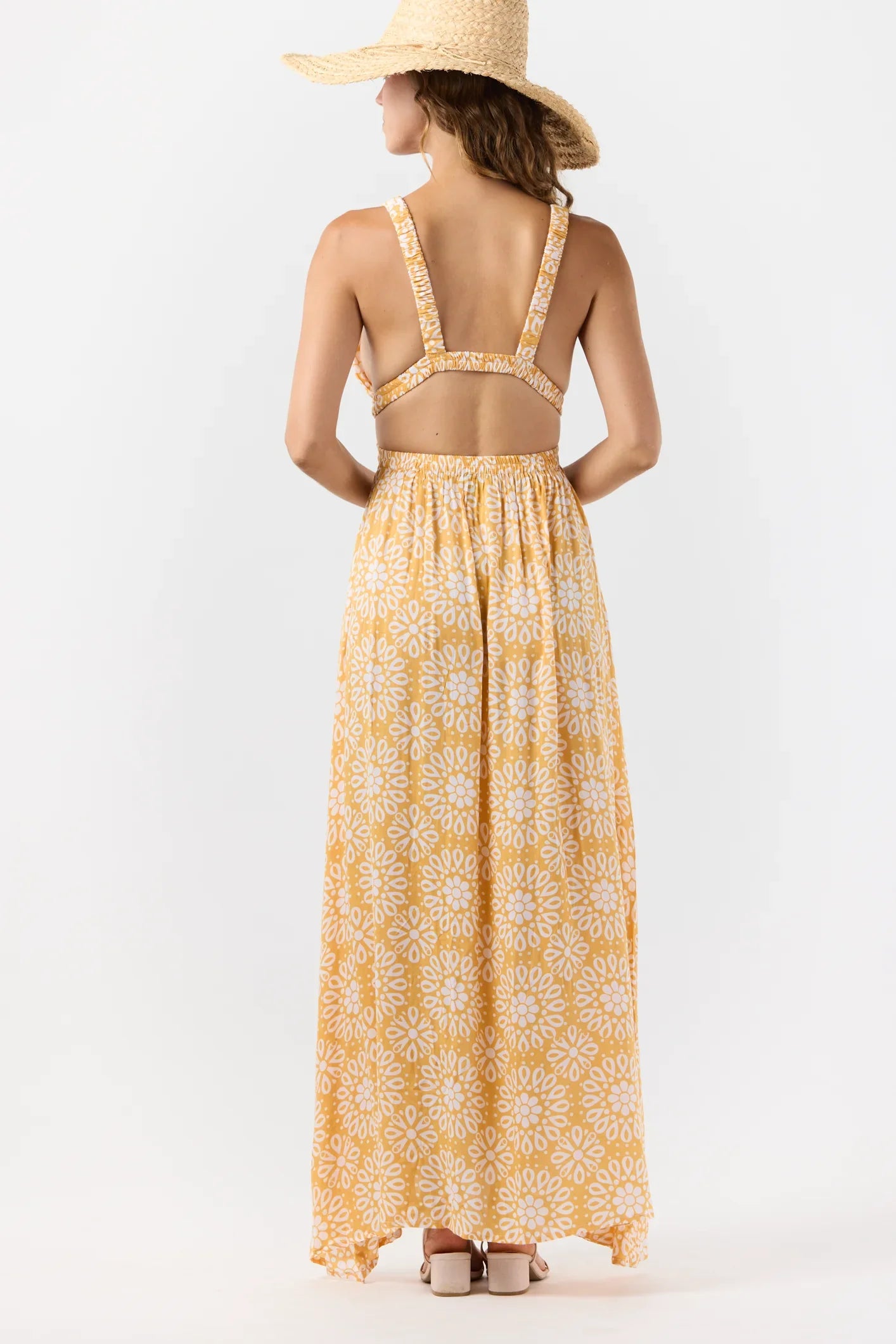 Tiare Hawaii Hope Maxi Dress - Santorini Tiles Golden