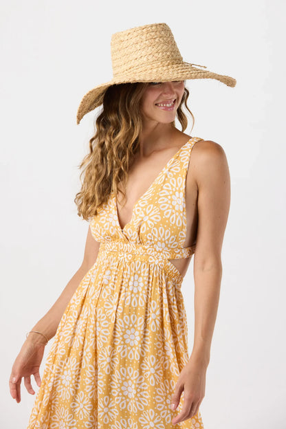 Tiare Hawaii Hope Maxi Dress - Santorini Tiles Golden