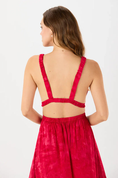 Tiare Hawaii Hope Mini Dress - Marbled Crimson