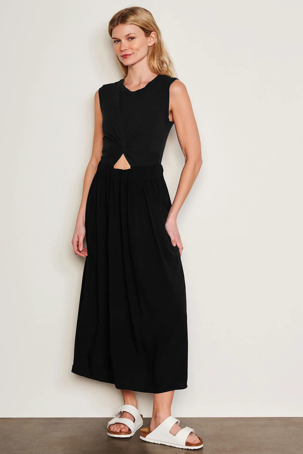 BAILEY/44 Women's Sundry Midi Mixed Media Dress