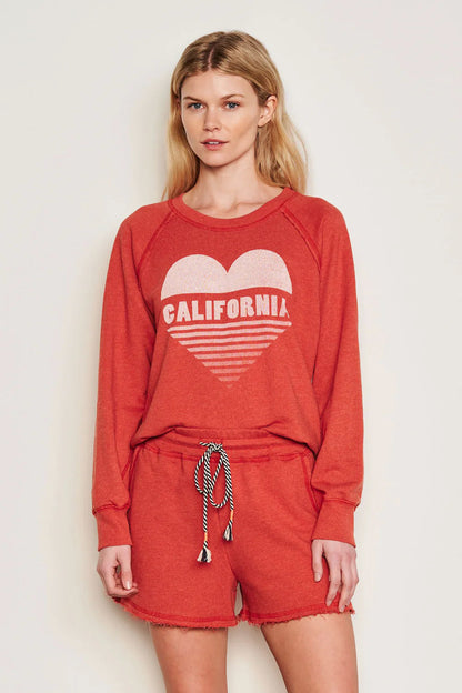 BAILEY/44 Women's Sundry Cali Heart Raglan Sweatshirt