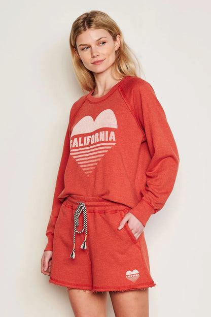BAILEY/44 Women's Sundry Cali Heart Raglan Sweatshirt