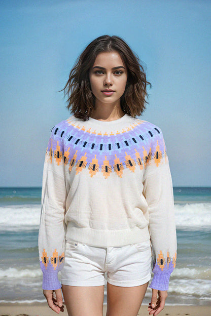 BAILEY/44 Women's Sundry FairIsle Crew Sweater in Cream