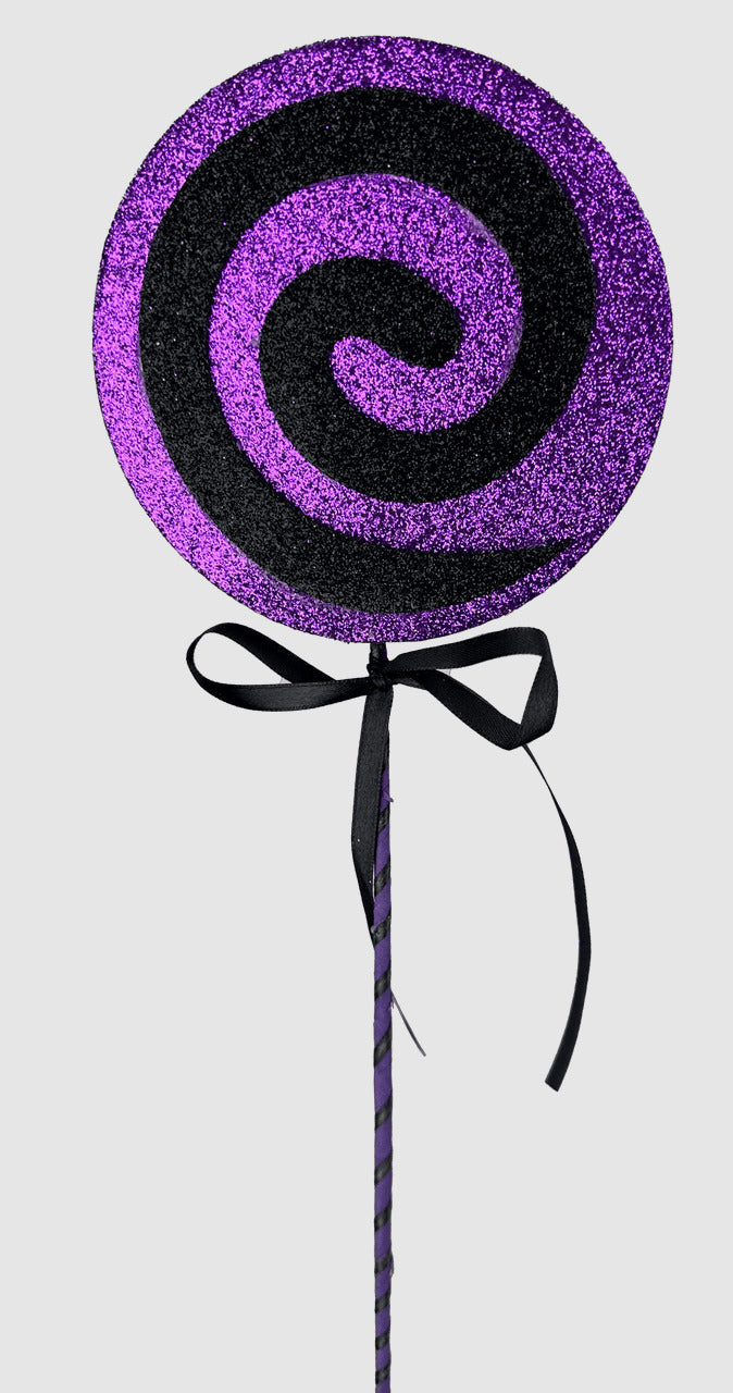 Decorator's Warehouse 17" Purple Lollipop Halloween Pick