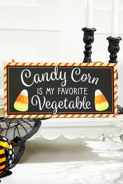Decorator's Warehouse 12.5"L x 6"H Candy Corn/Vegetable Sign