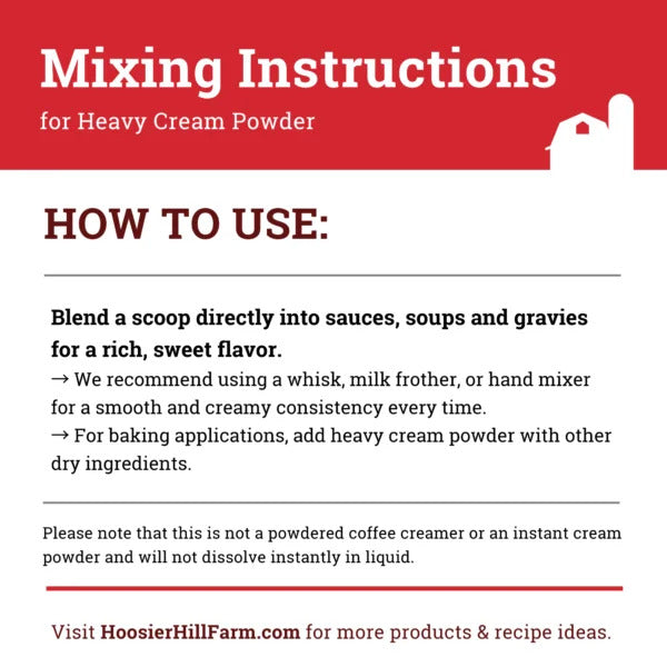 Hoosier Hill Farm Heavy Cream Powder