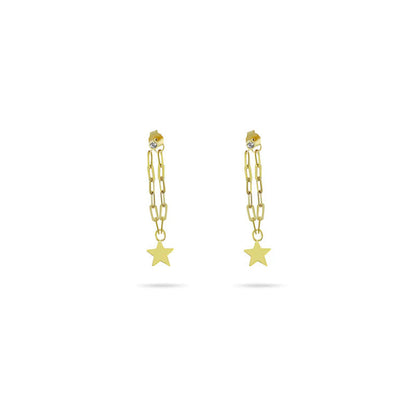 ARGENTO VIVO PAPERCLIP STAR DROP EARRING